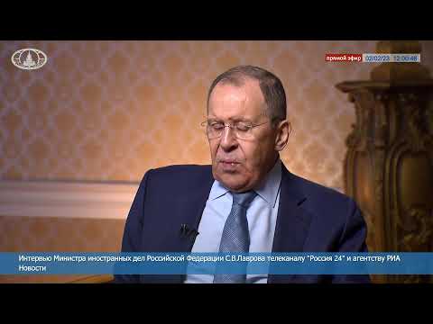 🔴 #ПрямойЭфир: Интервью С.В.Лаврова телеканалу "Россия 24" и информагентству РИА Новости